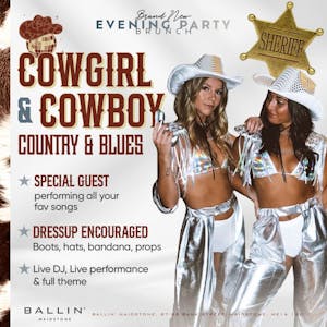 Cowgirl & Cowboy Country & Blues Evening Party Brunch