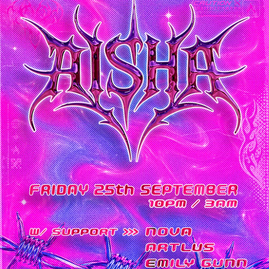 AISHA - night of hard techno, trance energy and full-throttle at The Priory