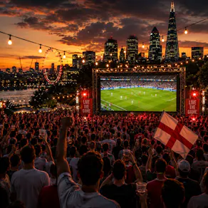 England vs Croatia Fan Zone at Night Tales