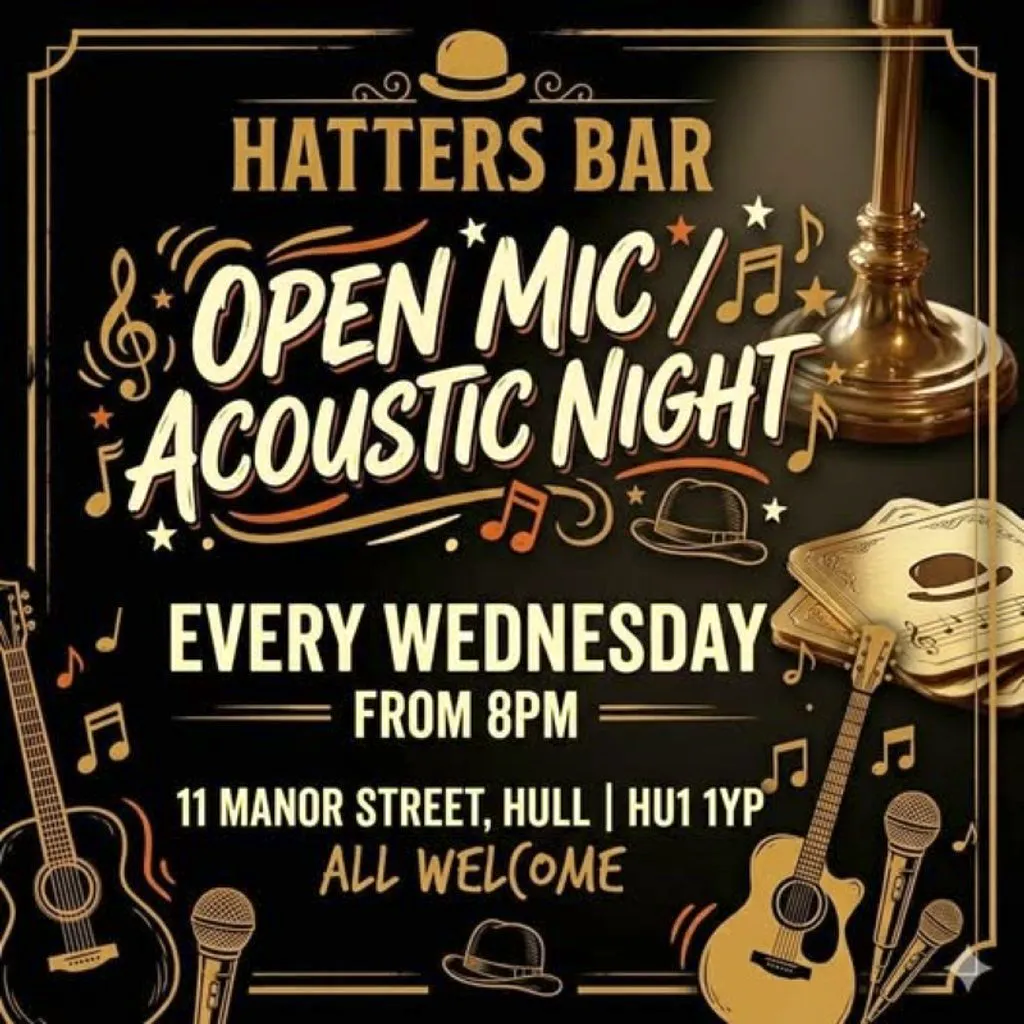 Acoustic Wonderland Open Mic at Hatters Cafe Bar - acoustic sess at The Mad Hatter Cafe Bar