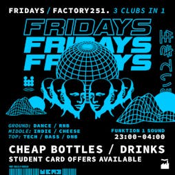 FRESHERS Factory 251:Friday Tickets | FAC 251 The Factory Manchester  | Fri 23rd September 2022 Lineup