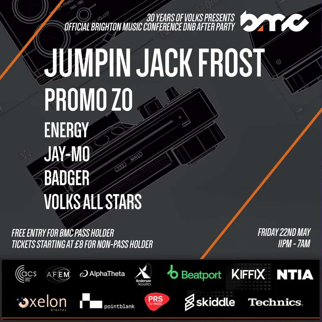 Brighton Music Conference official After Party - Free Entry* at The Volks Nightclub