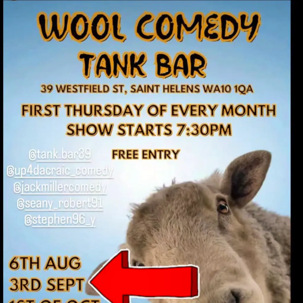 Comedy at Tank Bar St Helens at Tank Bar St Helens