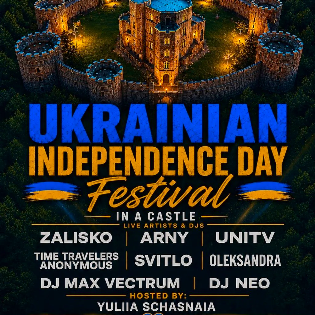 Ukraine independence day festival in a castle at Walton Castle