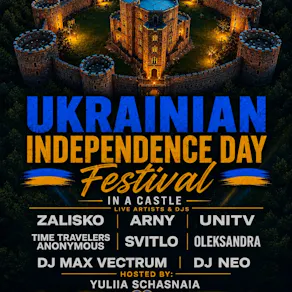 Ukraine independence day festival in a castle