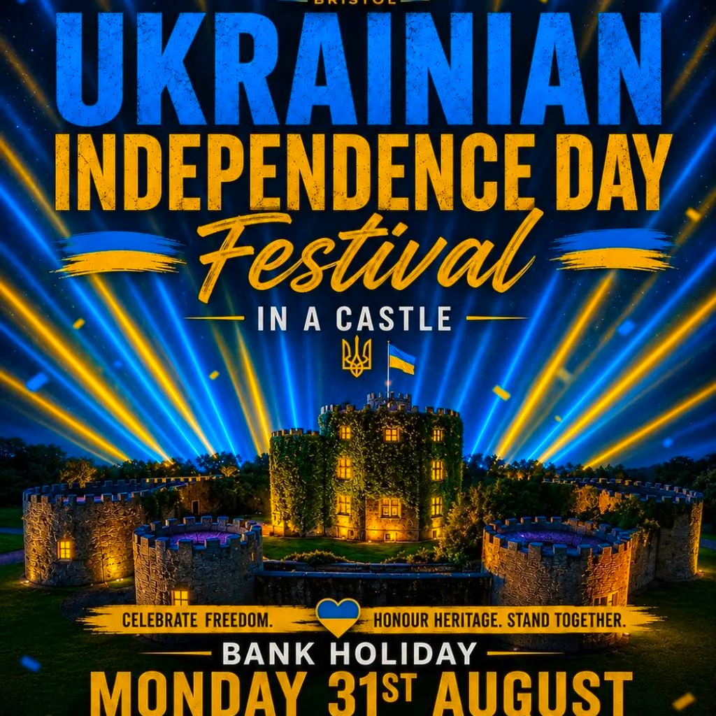 Ukraine independence day festival in a castle at Walton Castle