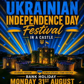 Ukraine independence day festival in a castle
