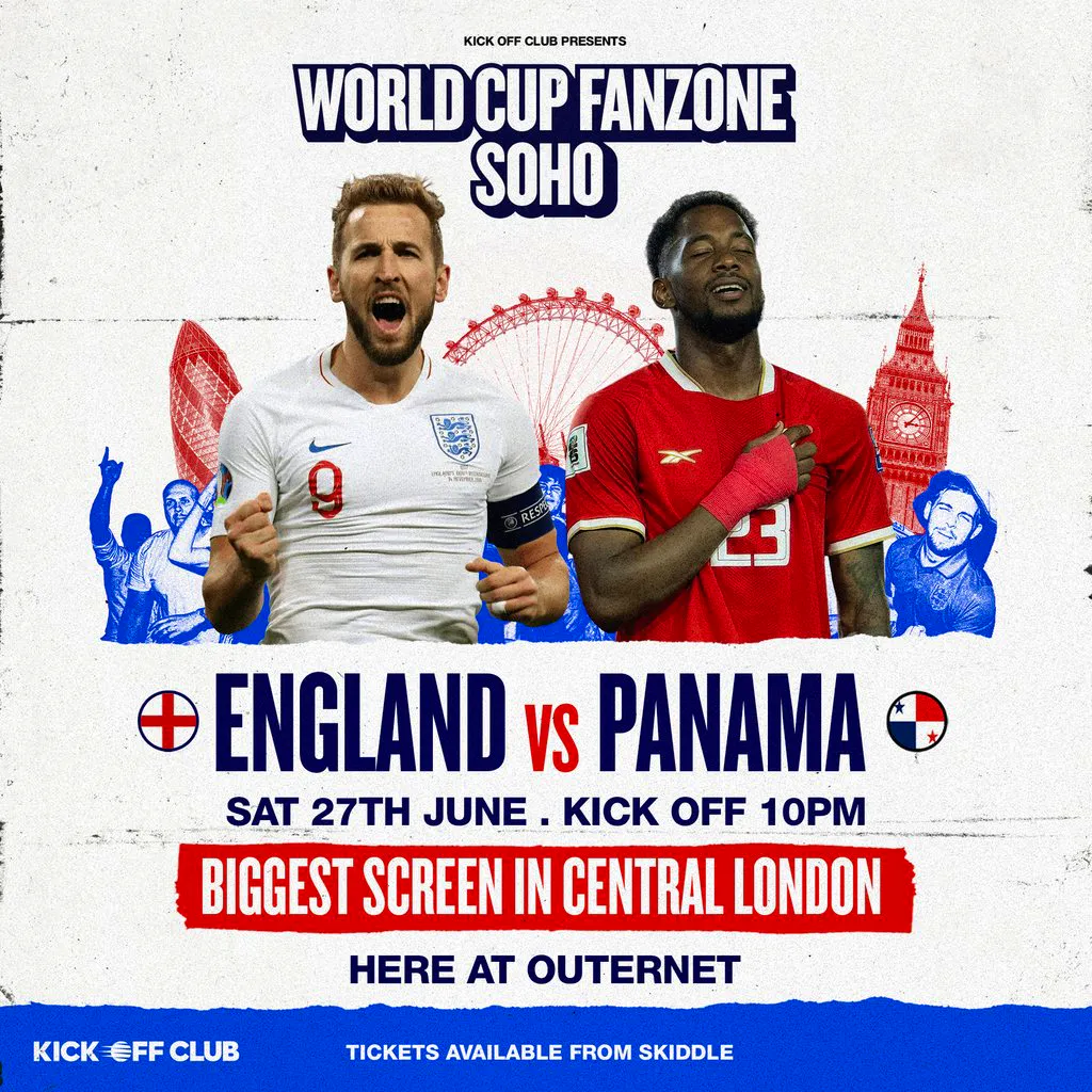 World Cup Fanzone Soho: England vs Panama at HERE At Outernet