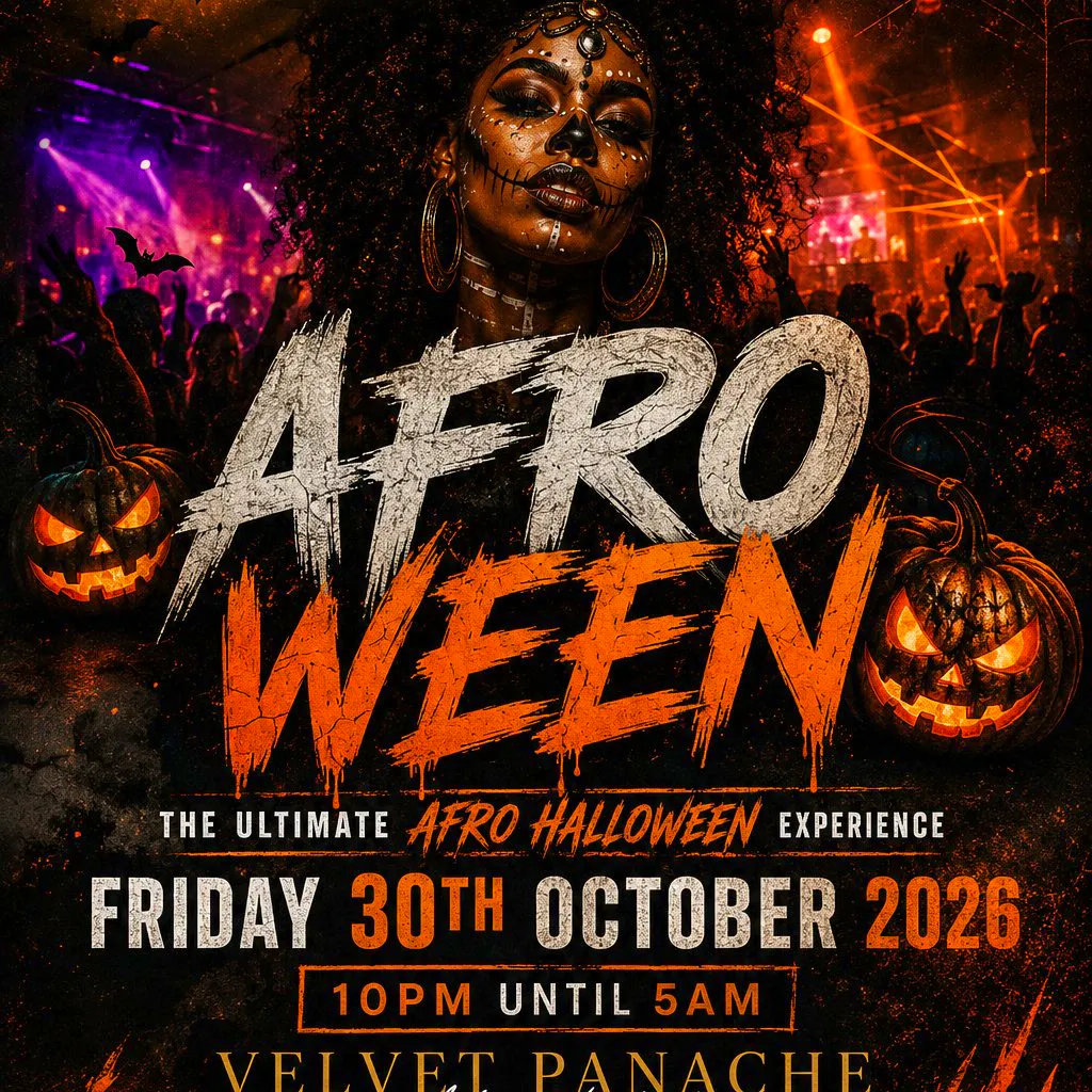 AFROWEEN [Friday 30th October 2026] at Velvet Panache Peterborough