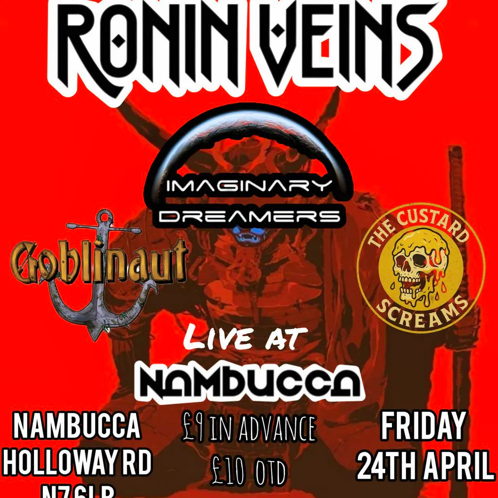 FREE: Ronin Veins/Imaginary Dreamers/Goblinaut/The Custard Sc at Nambucca