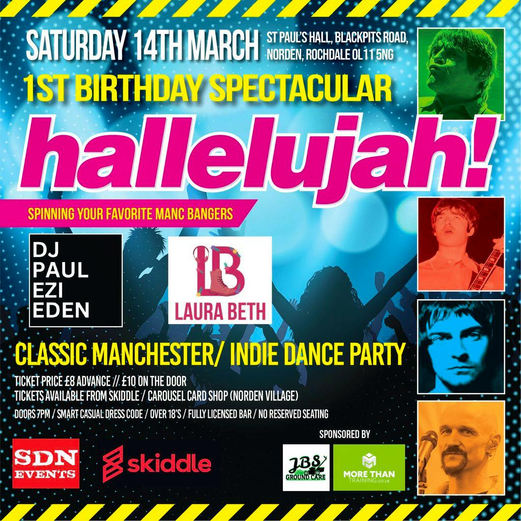 HALLELUJAH! Classic Manchester / Indie Dance Party at St Pauls Hall