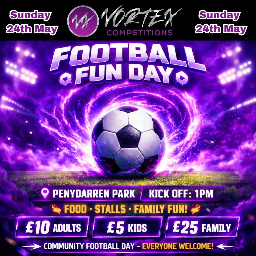 Vortex Competitions Fun Day at MERTHYR TOWN FOOTBALL CLUB
