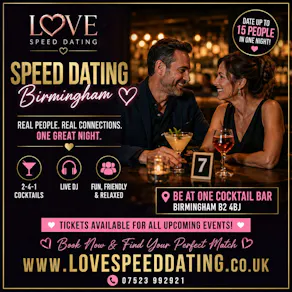 Speed Dating Ages 30's & 40's Birmingham Be At One