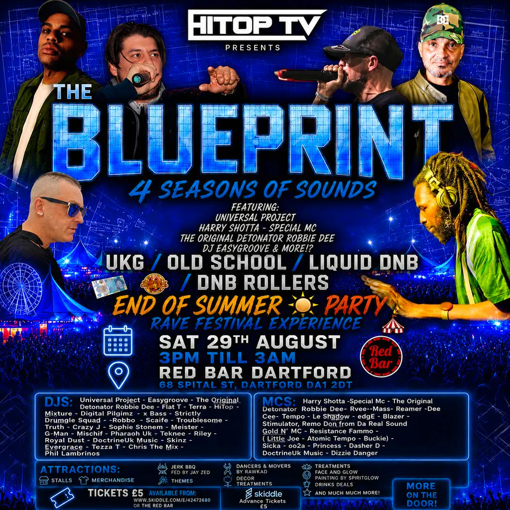 HITOP Tv - The Blueprint Rave Festival Experience - DARTFORD at Red Bar And Cadiz