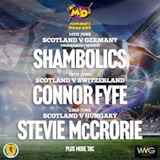Theme Park Fan Zone - Stevie McCrorie - Scotland v Hungary at M And Ds Theme Park 