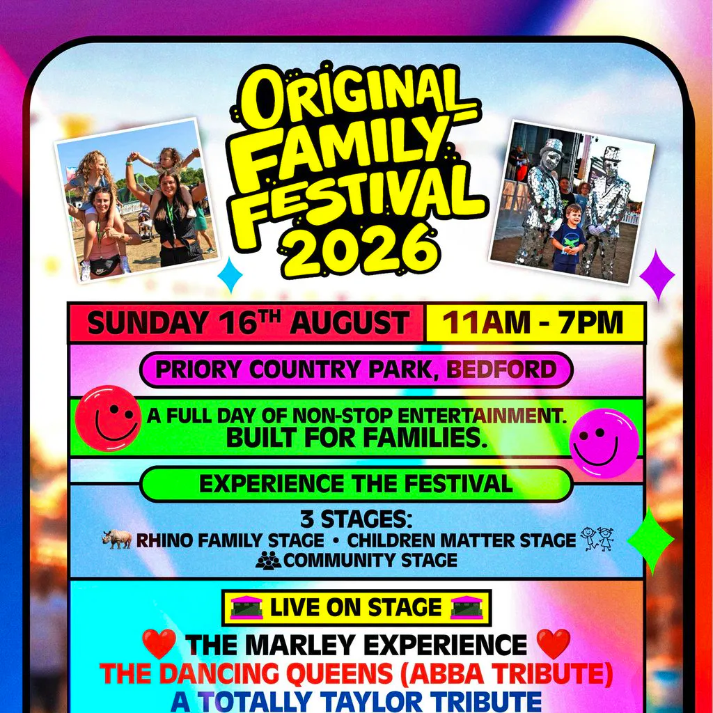 original Family Festival 2026 at Priory Country Park Barkers Lane Bedford MK41