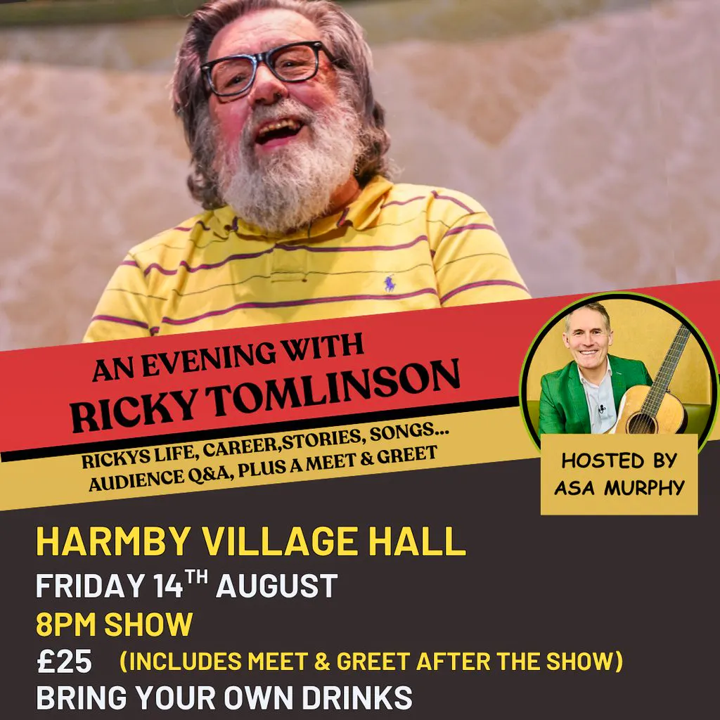 Harmby Village Hall - Ricky Tomlinson joined by Asa Murphy at Harmby Village Hall