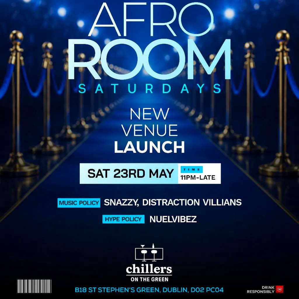 Afro Room Afrobeats & Amapiano Party At Chillers Sat 23rd May at Chillers On The Green