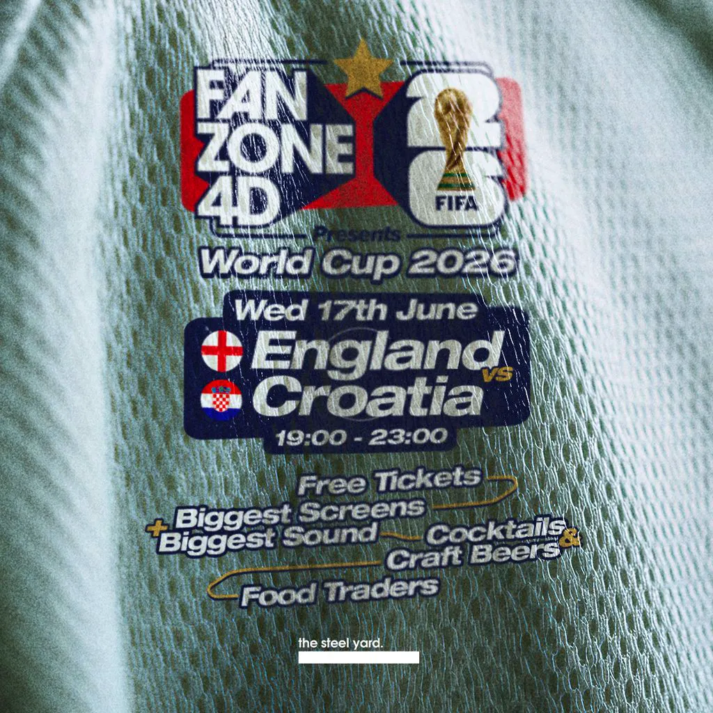 FANZONE4D x The Steel Yard: England v Croatia World Cup Showdown at The Steel Yard