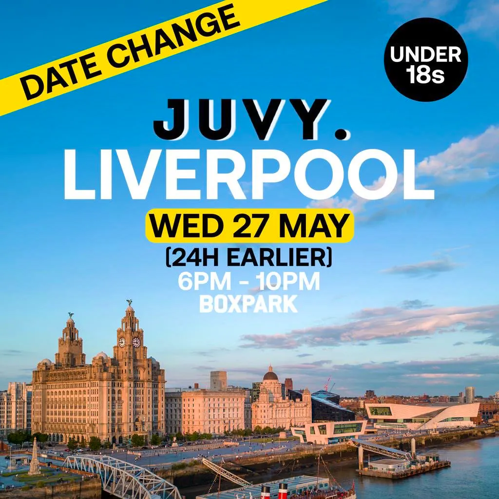 JUVY Under 18s - May Tour - Weds 27th May - BOXPARK LIVERPOOL at Boxpark Liverpool