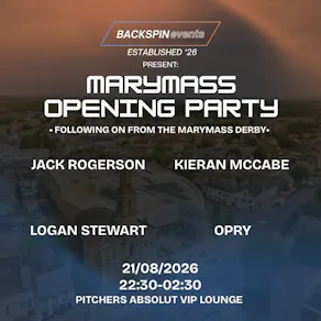 Backspin Volume 006 - Marymass Opening Party