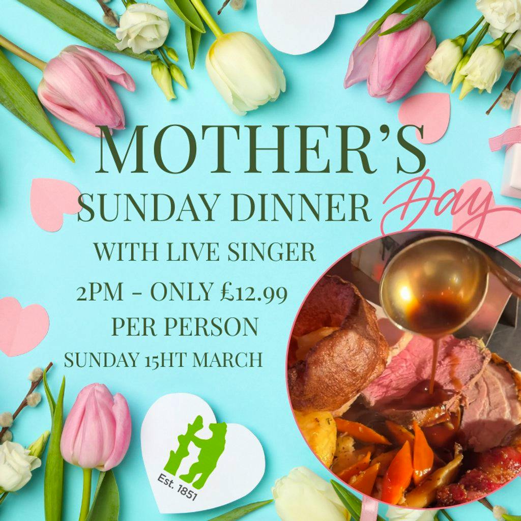 Mothers Day Sunday Lunch with Entertaiment at Coventry And North Warwickshire Cricket Club