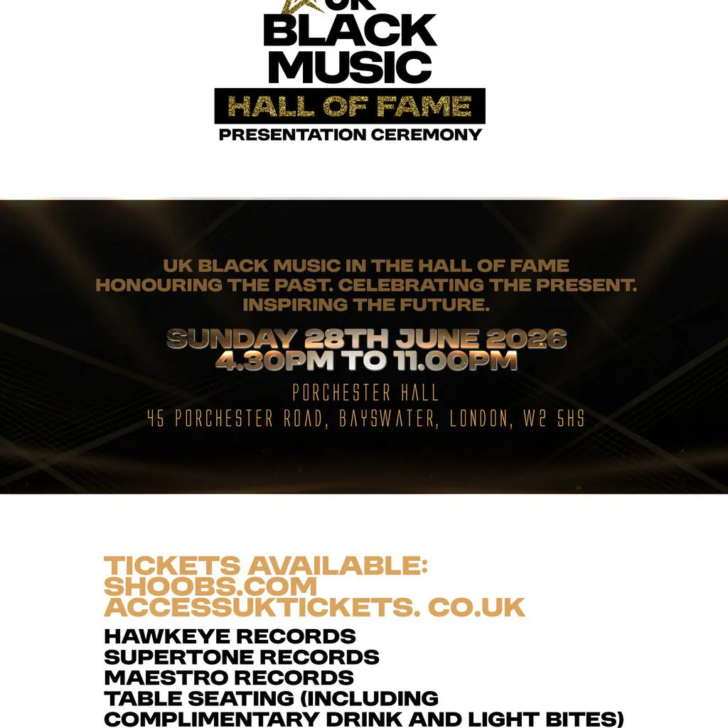 UK  Black Music Hall of Fame at Porchester Hall