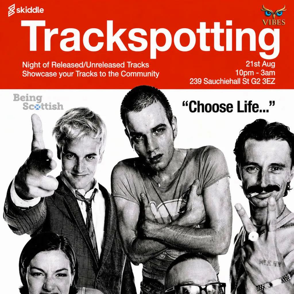 Vibes Glasgow presents Trackspotting at Vibes Glasgow