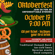 Oktoberfest 2026 - comes to Club at Coventry And North Warwickshire Sports Club, Coventry