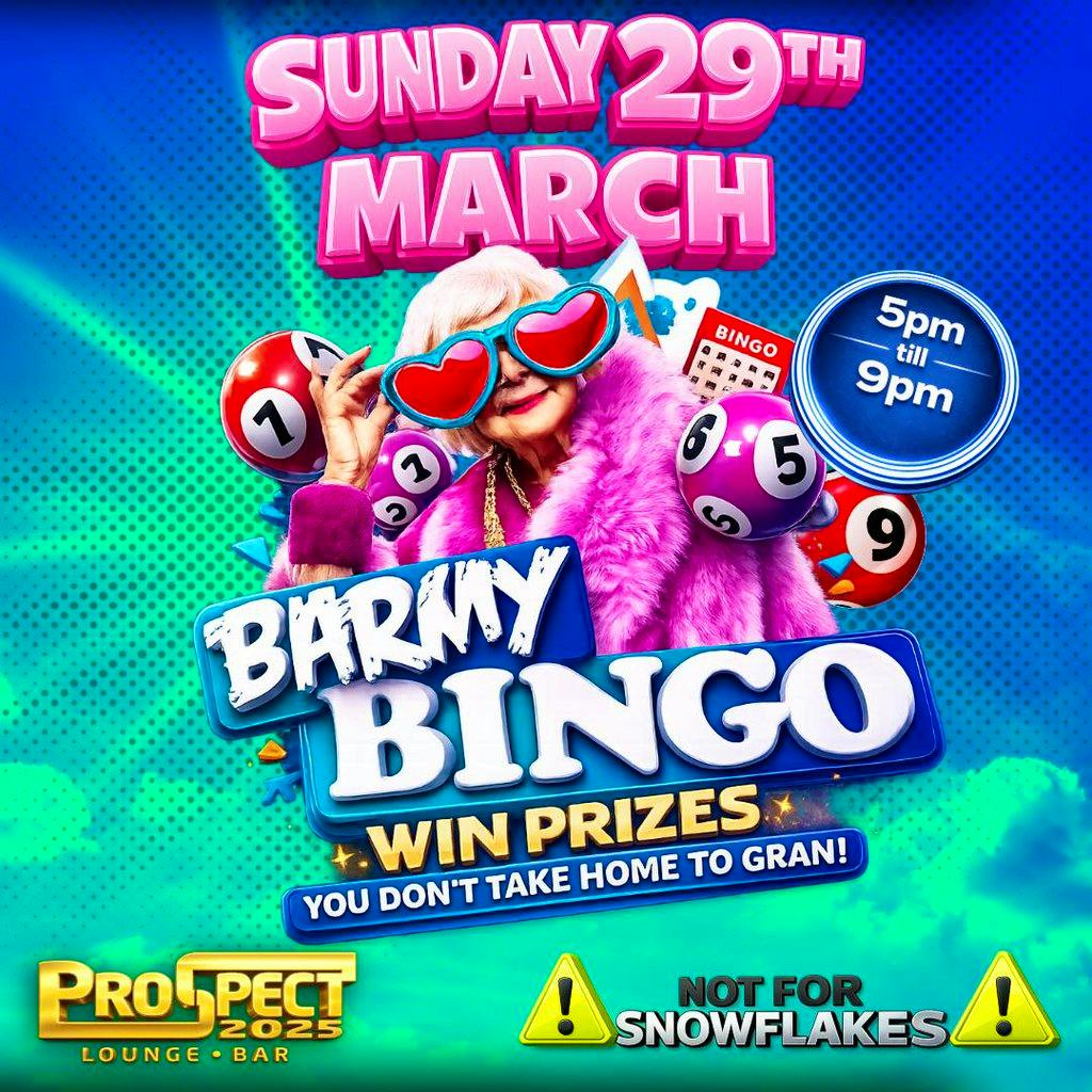 Barmy Bingo at Prospect Boston