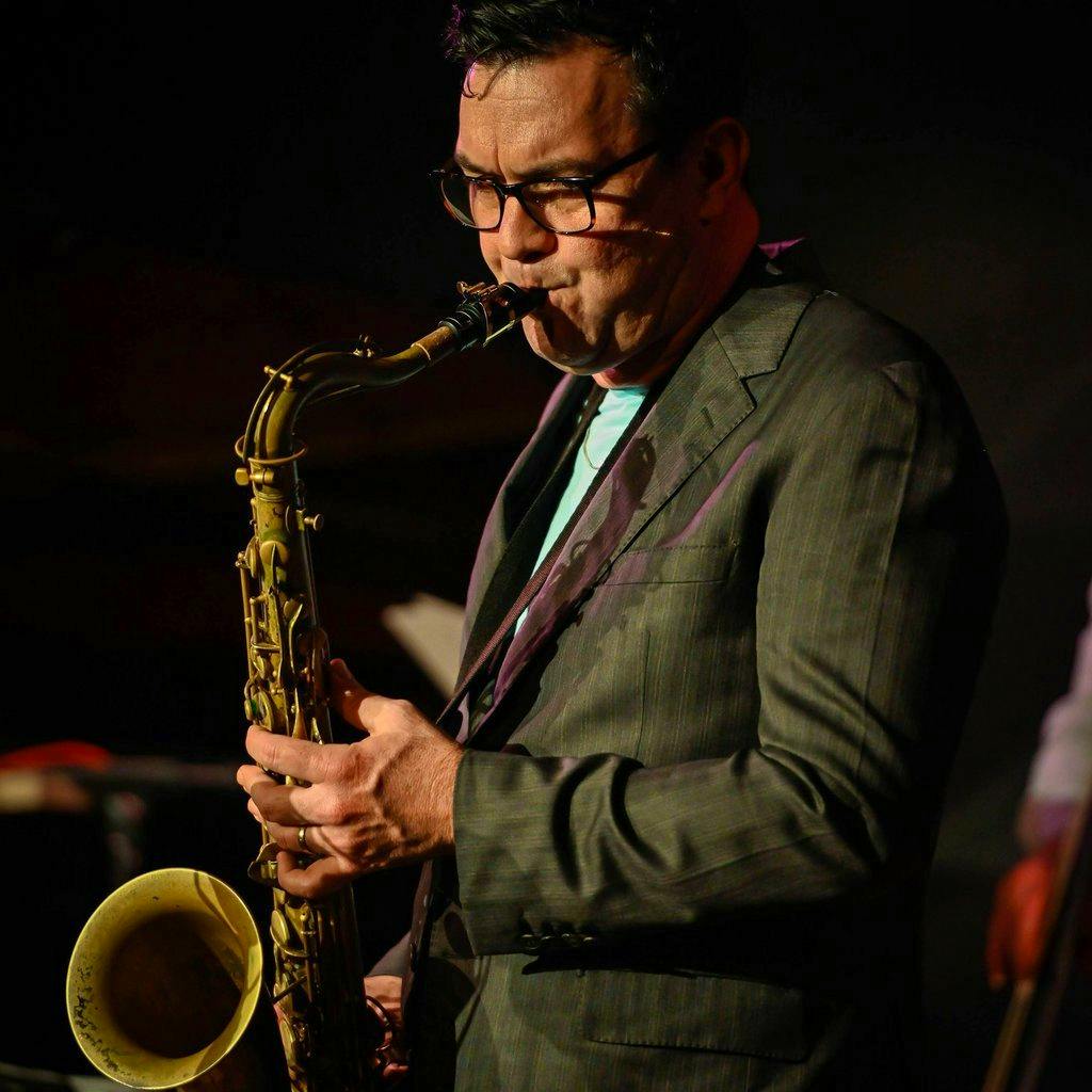 Brandon Allen, Saxophonist, with The Terry Hutchins Qrt at Pangbourne Working Mens Club