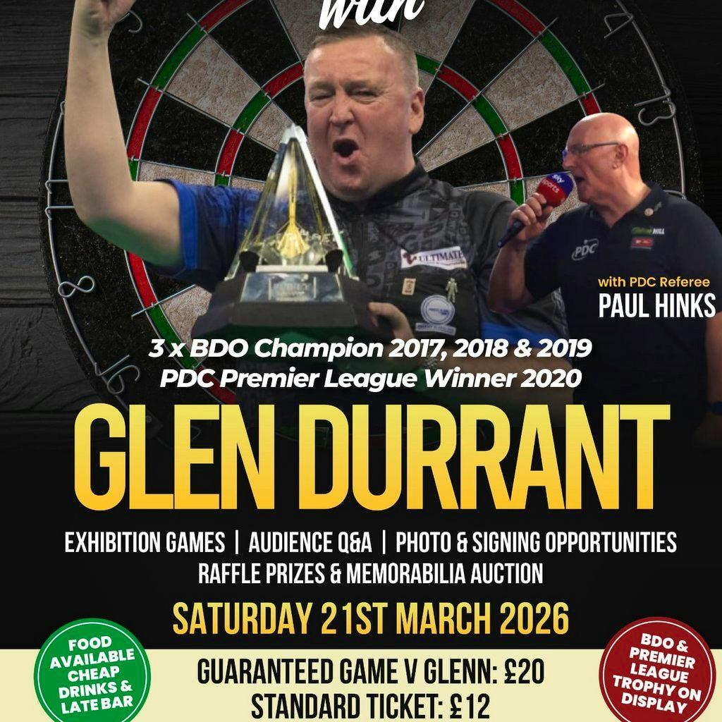 Darts Exhibition with Glen Durrant at The Talbot Ltd