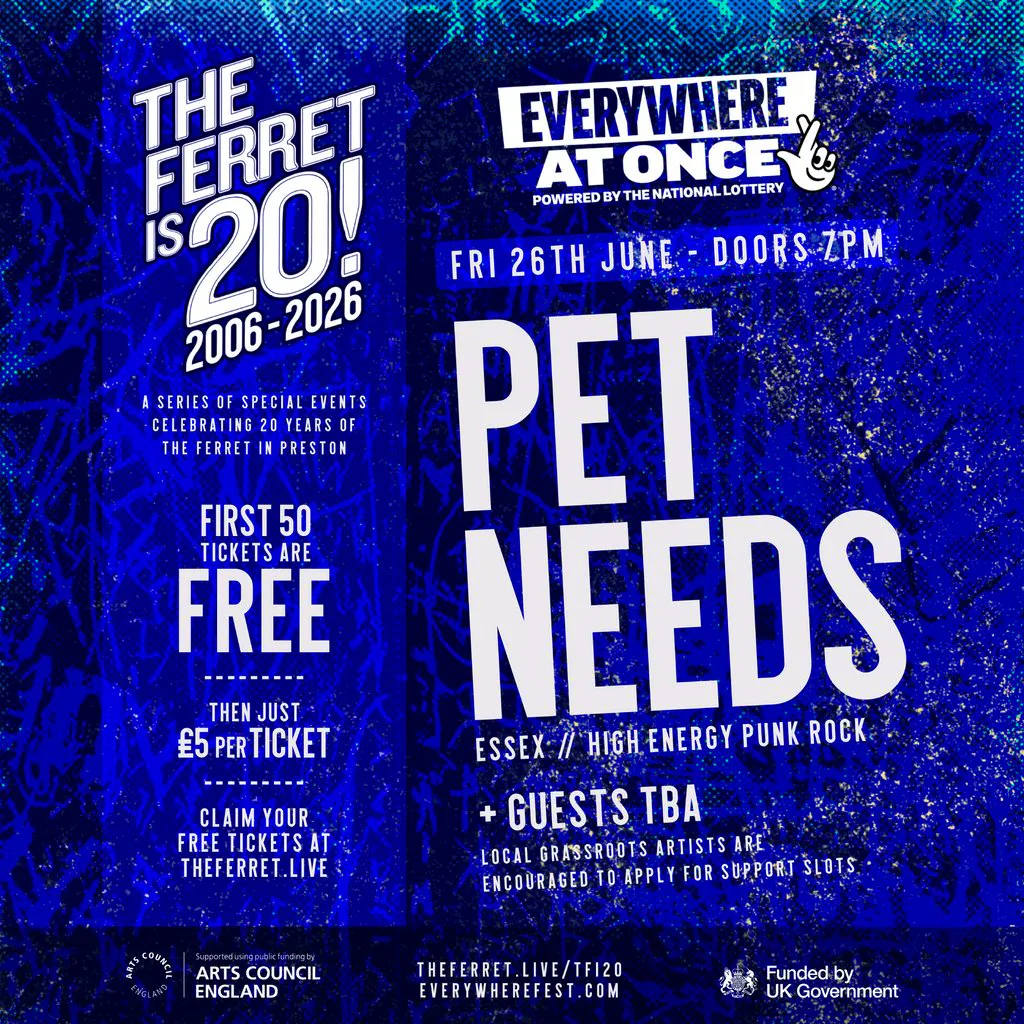 Everywhere At Once x The Ferret is 20! ft PET NEEDS + guests at The Ferret