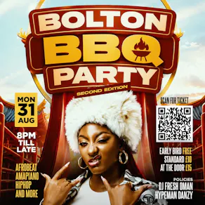 Bbq Party (2nd Edition) Live In Bolton - Mon 31st August 2026.