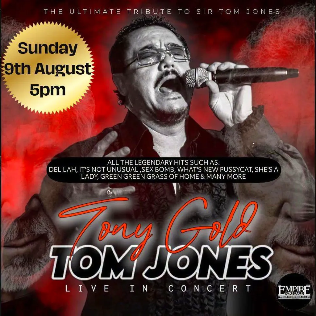 Tony Gold, one of the UK's leading Tom Jones tribute artists at Empire Rochdale