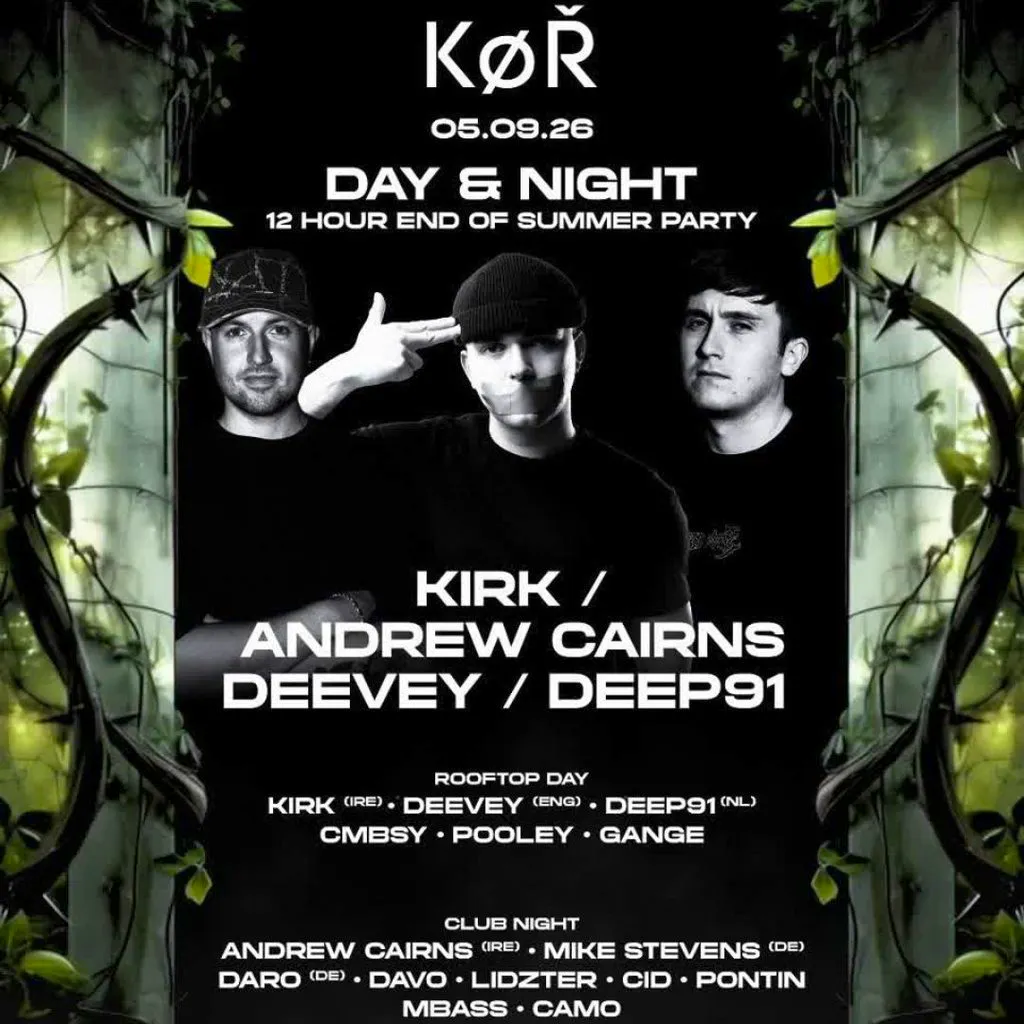 KØR Rooftop & Night Cardiff w/ KIRK / ANDREW CAIRNS / DEEVEY at District Cardiff