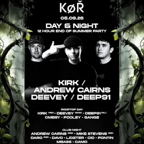 KØR Rooftop & Night Cardiff w/ KIRK / ANDREW CAIRNS / DEEVEY