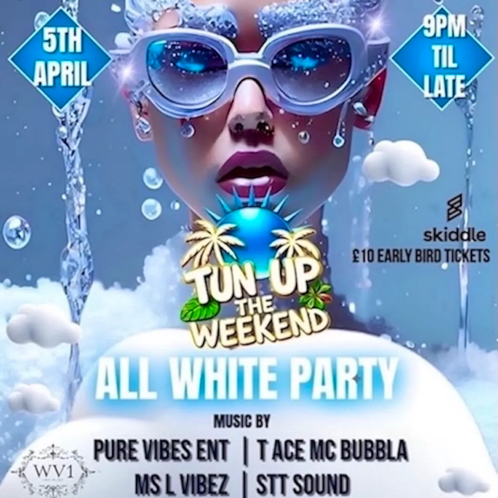 Tun up the weekend all white party at WV1 Cocktail Bar
