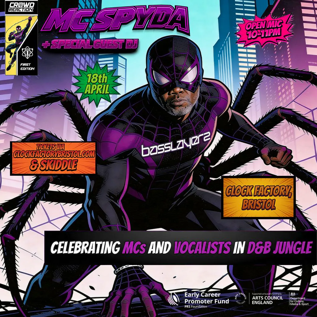 Crowd Reaction Presents MC Spyda (Basslayerz) at Clock Factory Bristol