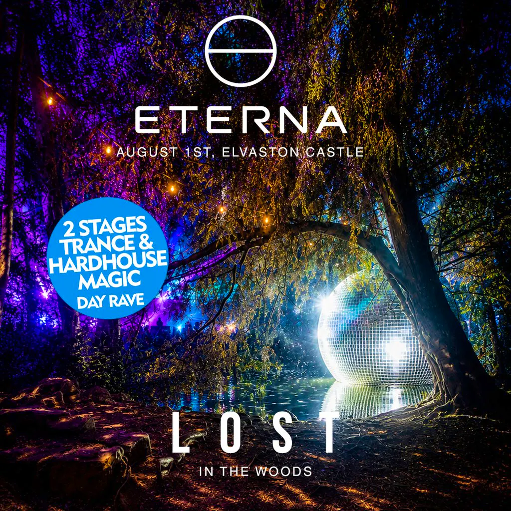 Eterna presents L O S T in the woods at Elvaston Castle Country Park