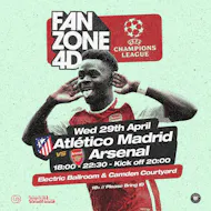 Atlético Madrid VS Arsenal - Champions League at Electric Ballroom
