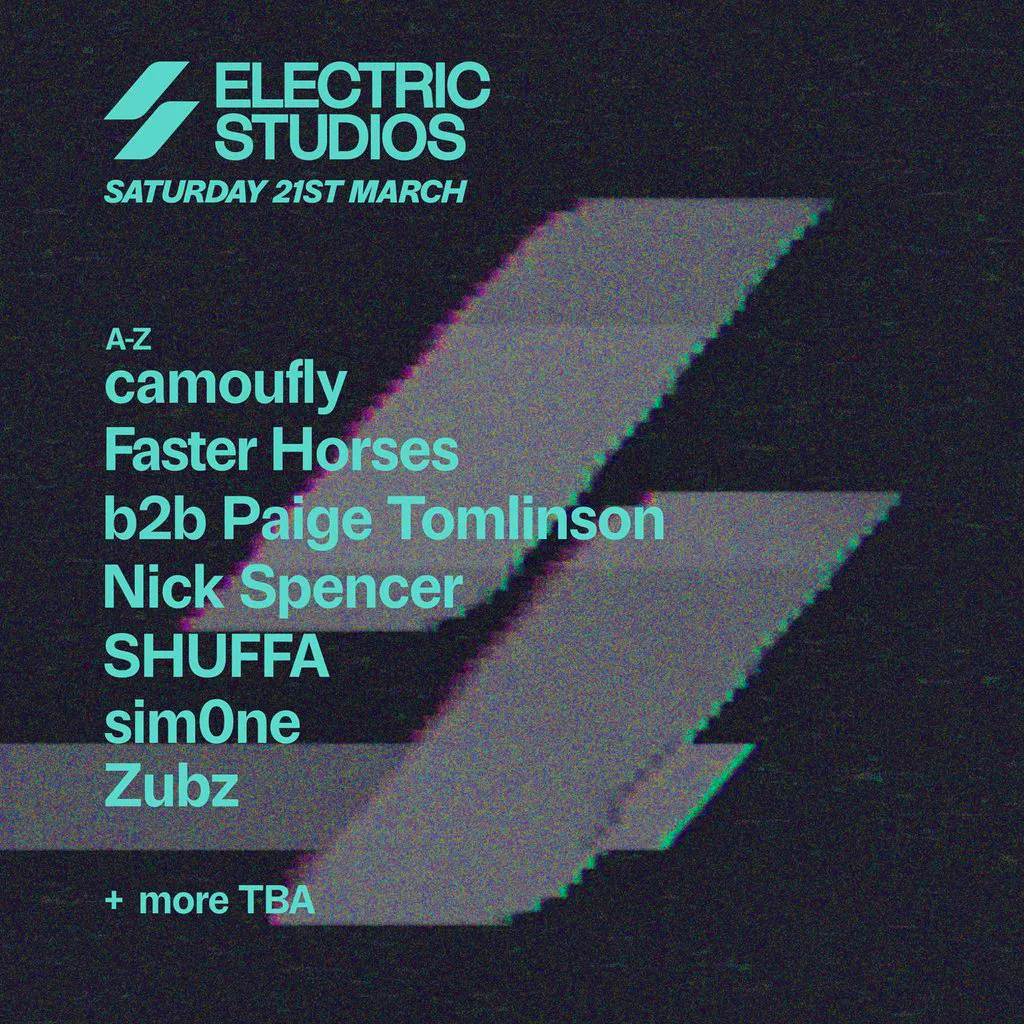 Faster Horses b2b Paige Tomlinson, sim0ne, Camoufly & More at Electric Studios