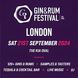 Gin & Rum Festival London 2024 Tickets | The Kia Oval London  | Sat 21st September 2024 Lineup