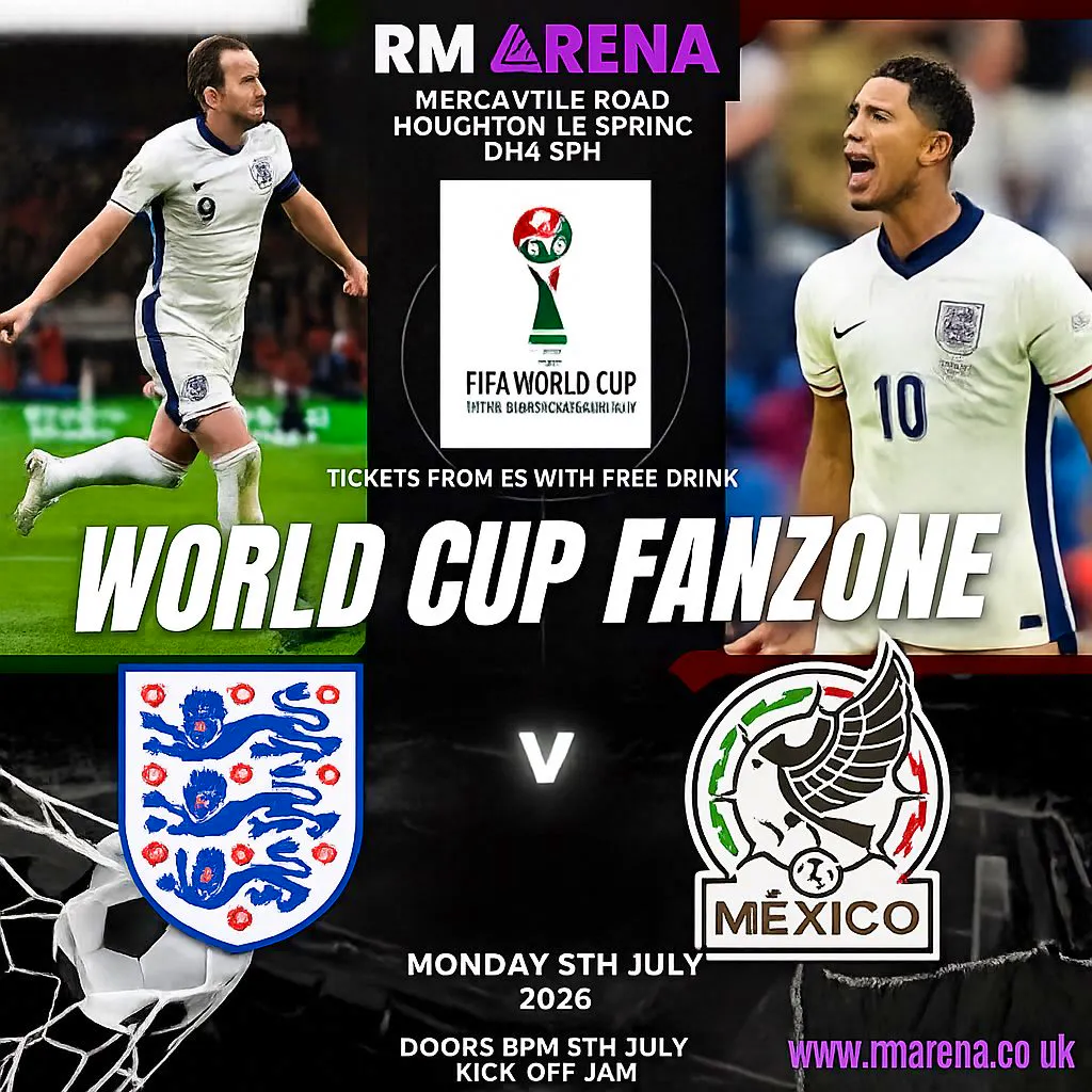 World Cup fanzone: England V Mexico at The Rainton Arena