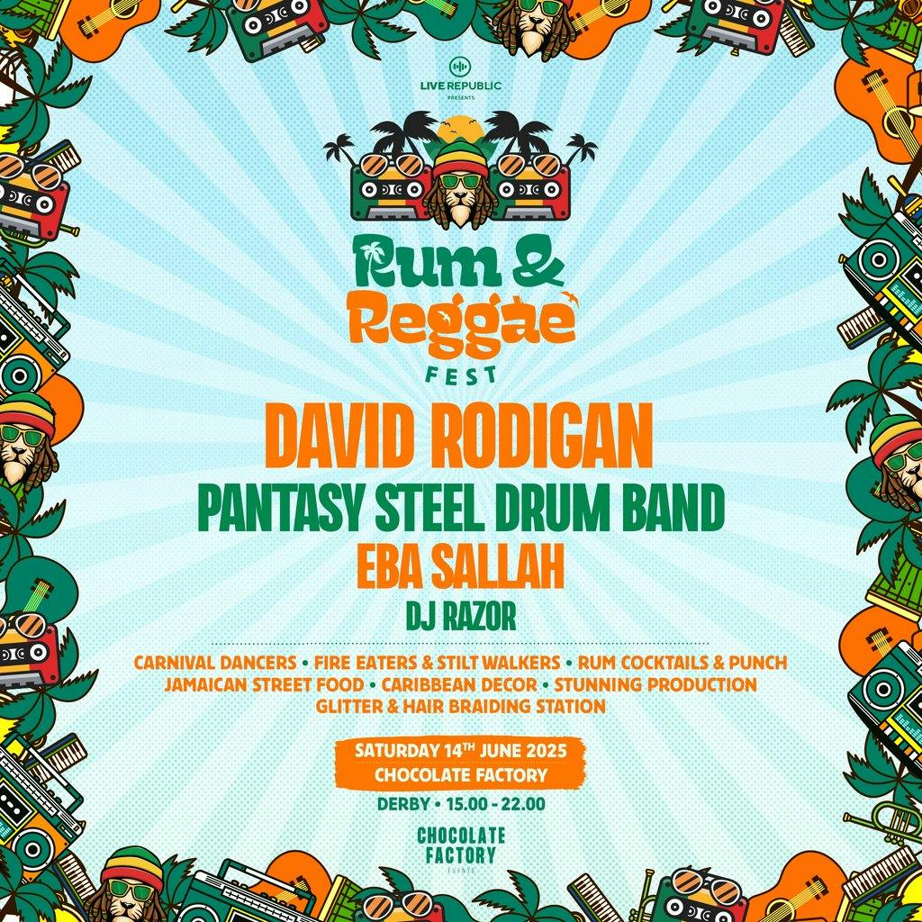 Tickets Rum & Reggae Festival 2025 The Chocolate Factory Derby The