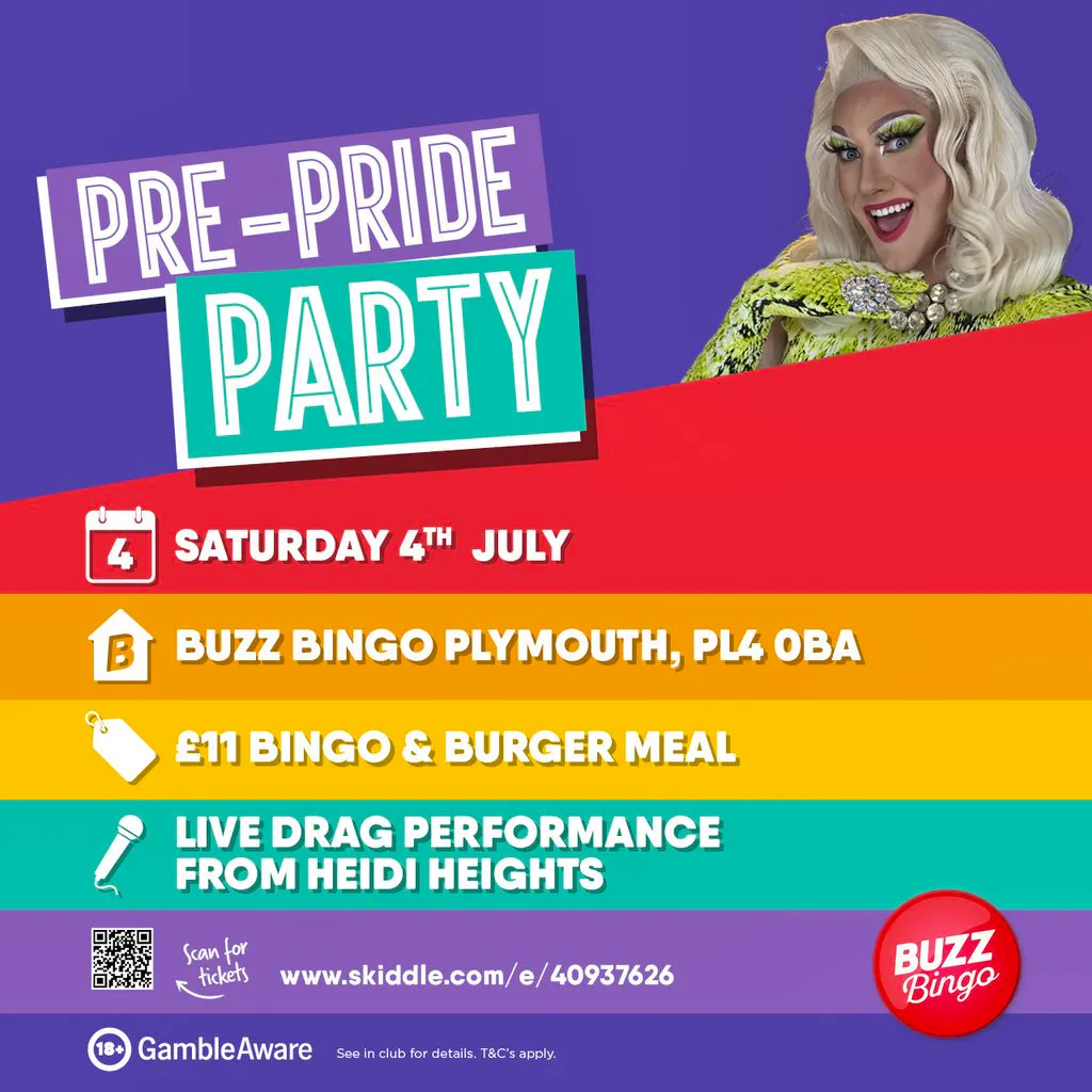 Plymouth Pride @ Buzz Bingo 04/07/25 at Buzz Bingo Plymouth