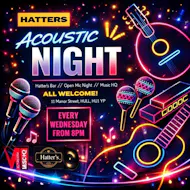 Acoustic Wonderland Open Mic at Hatters Cafe Bar at The Mad Hatter Cafe Bar