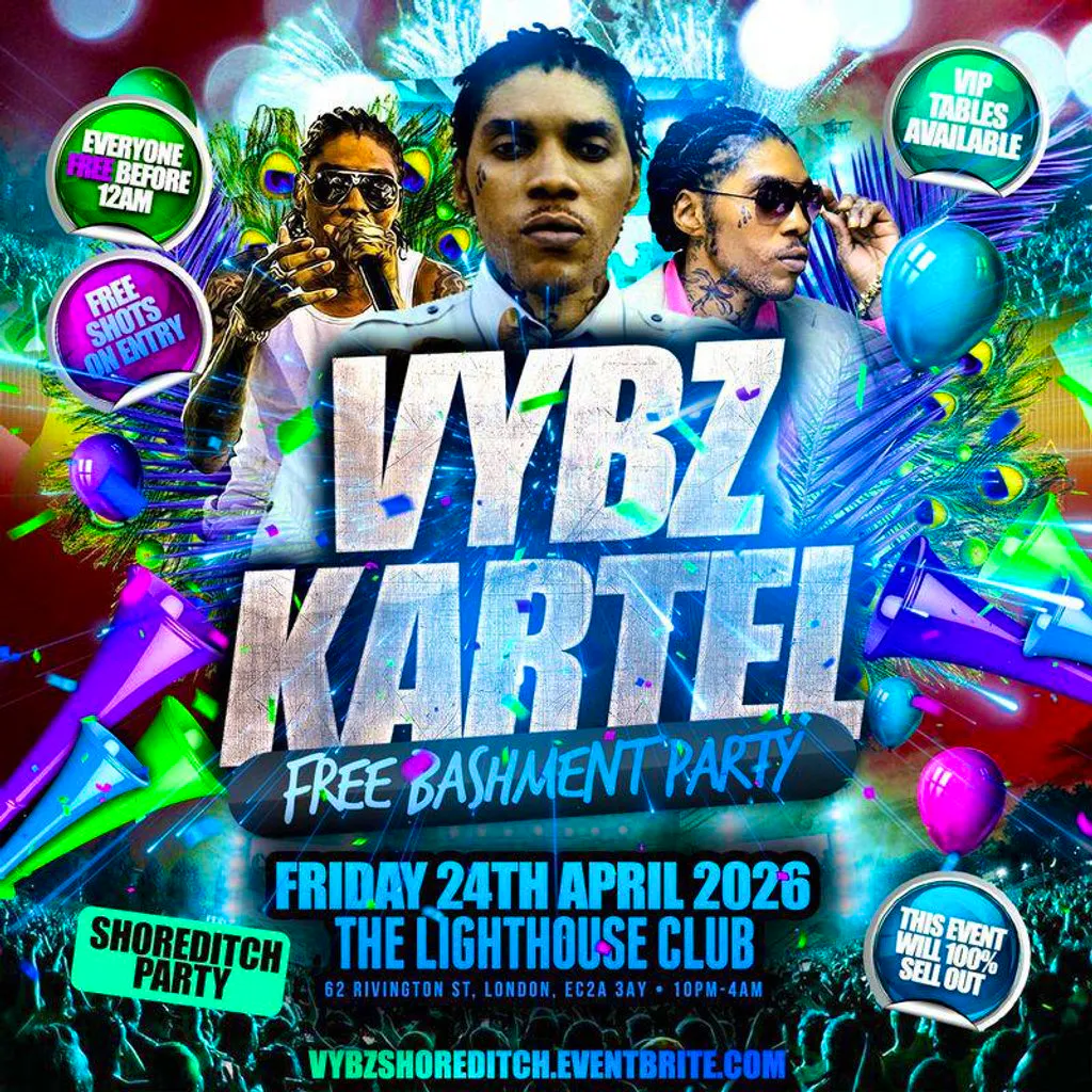Vybz Kartel - Free Bashment Party - Everyone Free Before 12AM at The Lighthouse Bar And Club