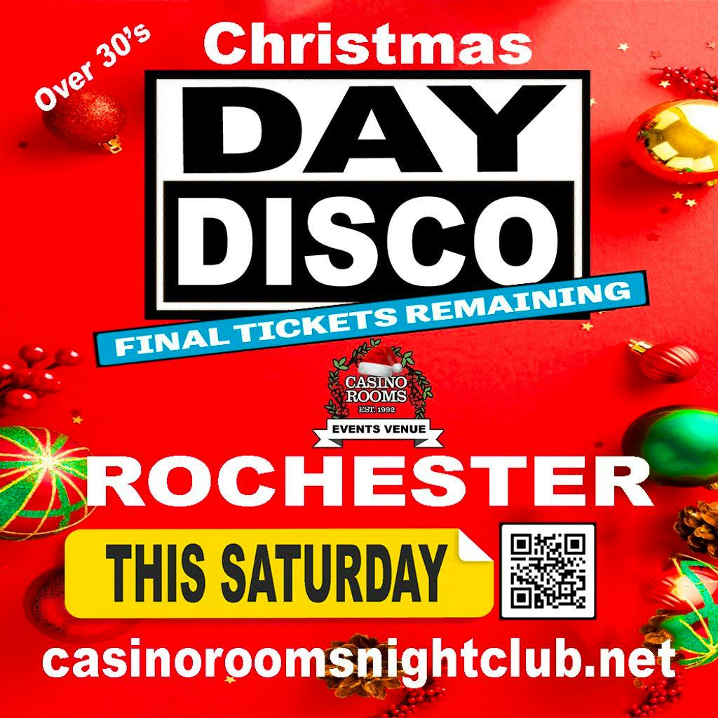 Day  Disco (Over 30's) Xmas Special Saturday 20th December 2025 at Casino Rooms