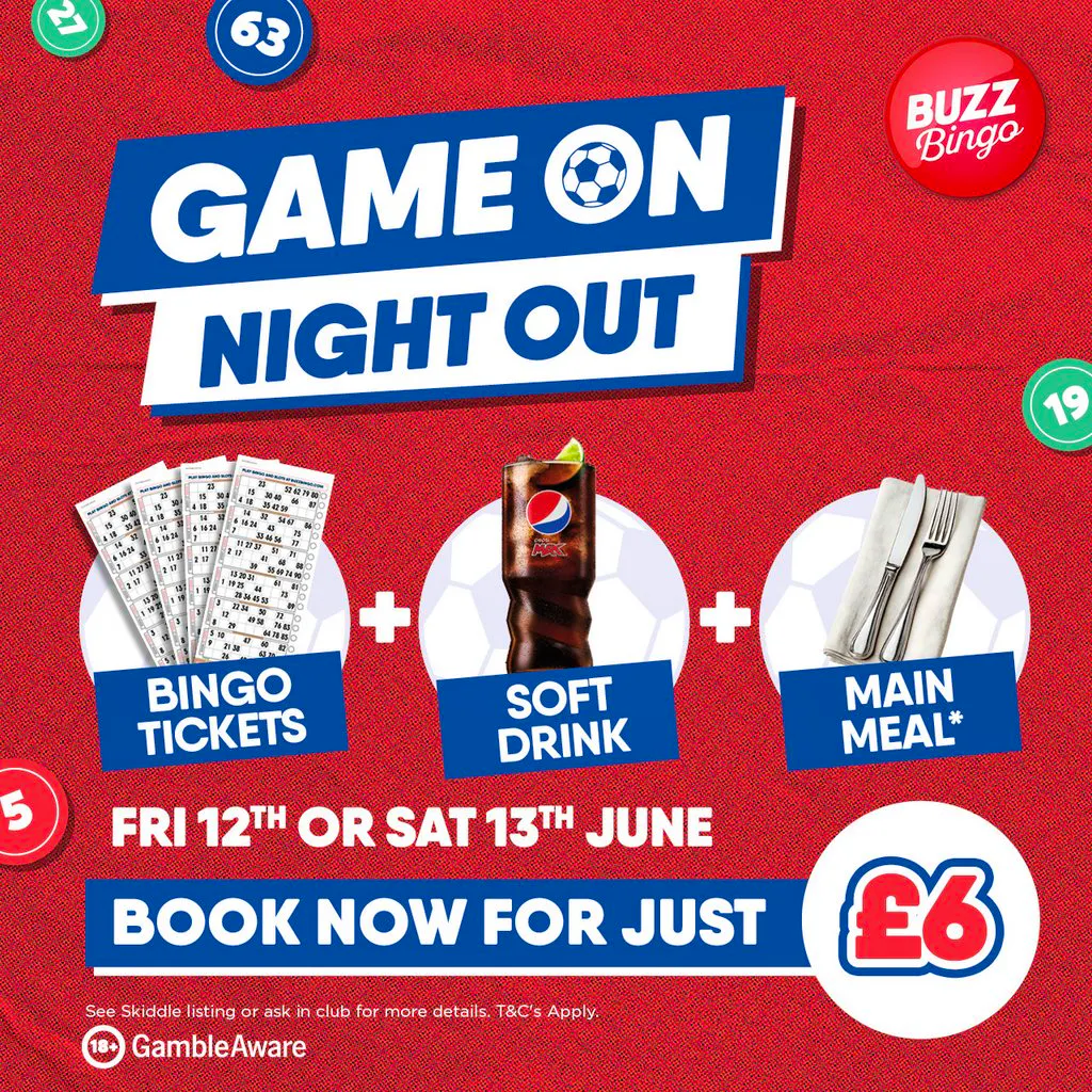 Bingo Balls: Eat, Drink & Play for £6 - Buzz Bingo Colchester at Buzz Bingo Colchester